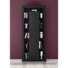 Moderne zwarte houten kolomboekenkast h217cm met centrale deur Jote NR Kortingen