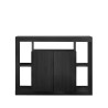 Zwarte houten dressoir 134 cm met modern design, 2 deuren Lema NR Aanbod