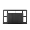 Moderne zwarte houten dressoir buffetkast met 3 deuren 172cm Vivian NR Aanbod
