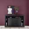 Zwarte houten dressoir met 2 deuren en 3 laden, modern design Astante NR Korting