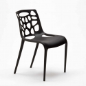 Ronde salontafel zwart 70x70 cm en 2 gekleurde stoelen Gelateria Cosmopolitan 