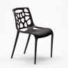 Ronde salontafel zwart 70x70 cm en 2 gekleurde stoelen Gelateria Cosmopolitan 