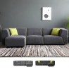Moderne modulaire stoffen 3-zitsbank met poef Jantra Aanbieding