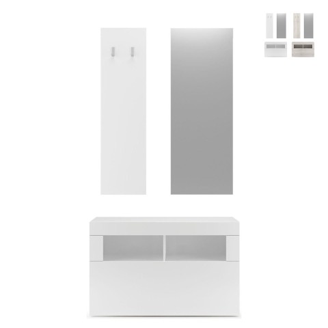 Set spiegel, kapstok, schoenenkast hal Basic Triangle Aanbieding
