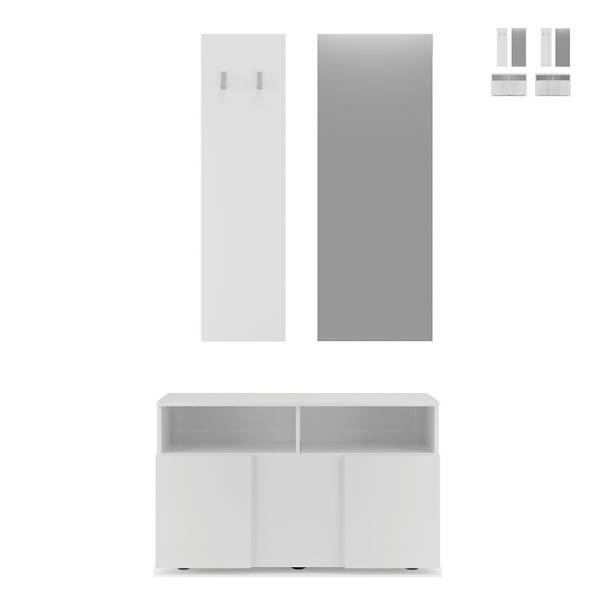 Set halmeubels met spiegel en schoenenkast Glamis Dama Aanbieding Set halmeubels met spiegel en schoenenkast Glamis Dama Aanbieding