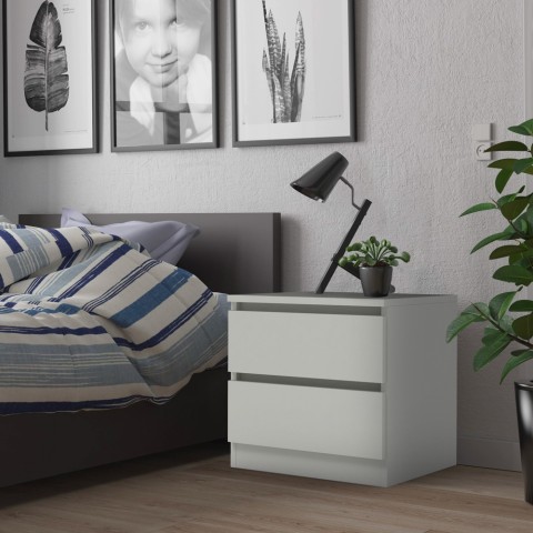 Nachtkastje 2 laden houten...