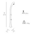 Zonnestraaldouche voor de tuin 20 liter zwembad met voetenreiniger Happy One F120 