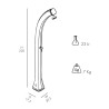 Ecologische buitendouche tuin 23 liter zwembad Happy H100 