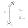 Ecologische zonne-douche zwembad tuin 35 liter Happy XL H400 