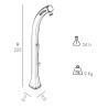 Zonnedouche tuin zwembad met voetdouche 24 liter Happy Five F520 