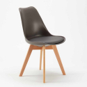 Vierkante salontafel zwart 70x70 cm met stalen onderstel en 2 gekleurde stoelen Nordica Mojito 