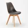 Vierkante salontafel zwart 70x70 cm met stalen onderstel en 2 gekleurde stoelen Nordica Mojito 