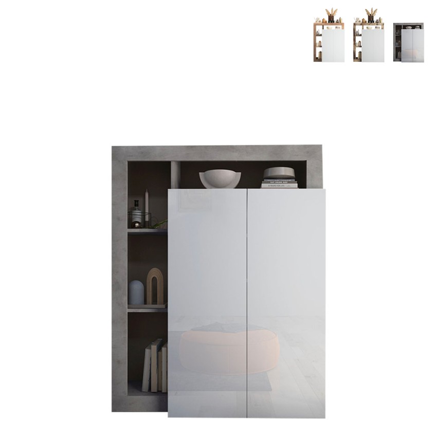 Moderne woonkamer dressoir Delma met 2 deuren en 5 vakken Aanbod Moderne woonkamer dressoir Delma met 2 deuren en 5 vakken Aanbod