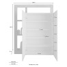 Moderne woonkamer dressoir Delma met 2 deuren en 5 vakken 