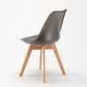 Vierkante salontafel zwart 70x70 cm met stalen onderstel en 2 gekleurde stoelen Nordica Mojito 