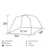 Universele auto tent voor busjes en minibussen, zelfstandige veranda Rambler Brunner Afmetingen
