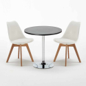 Ronde salontafel zwart 70x70 cm en 2 gekleurde stoelen Nordica Cosmopolitan Karakteristieken