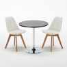 Ronde salontafel zwart 70x70 cm en 2 gekleurde stoelen Nordica Cosmopolitan Karakteristieken