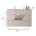 Glossy witte badkamermeubel met 3 lades en dubbele wastafel Liz T Korting