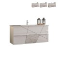 Kelly Hangend Badmeubel met 2 Laden en Glanzend Witte Wastafel Aanbieding