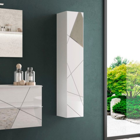 Wandhangende badkamerkolom modern hoogglans wit 1 deur Lima Aanbieding