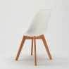 Ronde salontafel zwart 70x70 cm en 2 gekleurde stoelen Nordica Cosmopolitan 