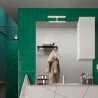 Badkamerspiegelkast met LED-verlichting, 1 deur, glanzend wit, Riva Korting
