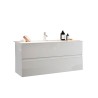 Moderne zwevende badkamermeubel met wastafel, 2 lades, glanzend wit Add Keuze