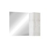 Badkamerspiegel met LED-verlichting en hangende kolomkast 1 deur wit hout Evin Catalogus