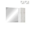 Badkamerspiegel met LED-verlichting en hangende kolomkast 1 deur wit hout Evin Aanbieding