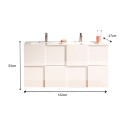 Wandmeubel badkamer met dubbele wastafel, 2 lades, glanzend wit Finish Feel S Dama Catalogus