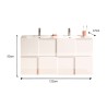 Wandmeubel badkamer met dubbele wastafel, 2 lades, glanzend wit Finish Feel S Dama Catalogus