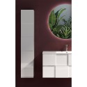 Moderne hangende badkamerkast met 1 deur in glanzend wit, model Raissa Dama. Kortingen