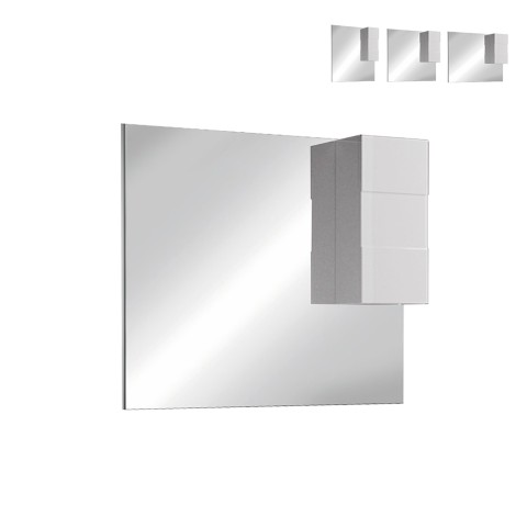Badkamerspiegel met LED-verlichting en 1-kolom wit glanzend deur Zeit Dama Aanbieding