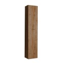 Hangend badkamermeubel kolom 1 deur opbergruimte hout eiken Edon Aanbieding