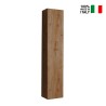 Hangend badkamermeubel kolom 1 deur opbergruimte hout eiken Edon Verkoop