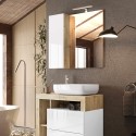Badkamerspiegelkast Pilar BW met LED-verlichting, 1 deur, wit eikenhout Catalogus
