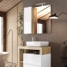 Badkamerspiegelkast Pilar BW met LED-verlichting, 1 deur, wit eikenhout Catalogus