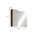 Badkamerspiegelkast Pilar BW met LED-verlichting, 1 deur, wit eikenhout 