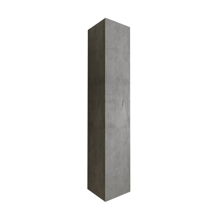 Hangende badkamerkolom met 1 deur opbergkast in grijs beton Kubi Aanbieding Hangende badkamerkolom met 1 deur opbergkast in grijs beton Kubi Aanbieding