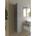 Hangende badkamerkast met 1 deur en opbergvak in grijze cementkleur Kubi Verkoop