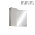 Badkamerspiegel met LED-verlichting, 1 deur kolom in wit-grijs Pilar BC. Aanbod