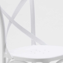 Ronde salontafel wit 70x70 cm en 2 gekleurde stoelen Vintage Long Island 