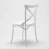 Ronde salontafel wit 70x70 cm en 2 gekleurde stoelen Vintage Long Island 