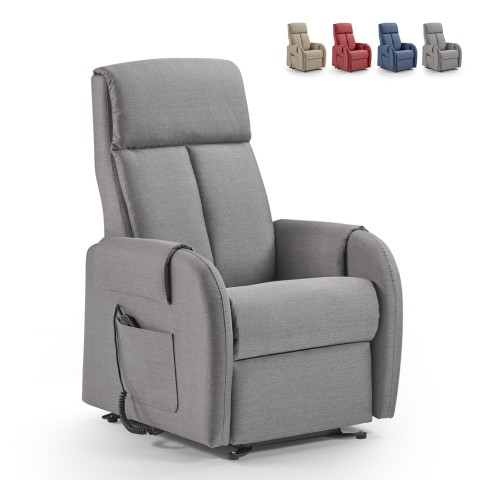 Elektrische relaxfauteuil met 2 motoren en sta-op-functie, dubbele voetensteun Riviera Aanbieding