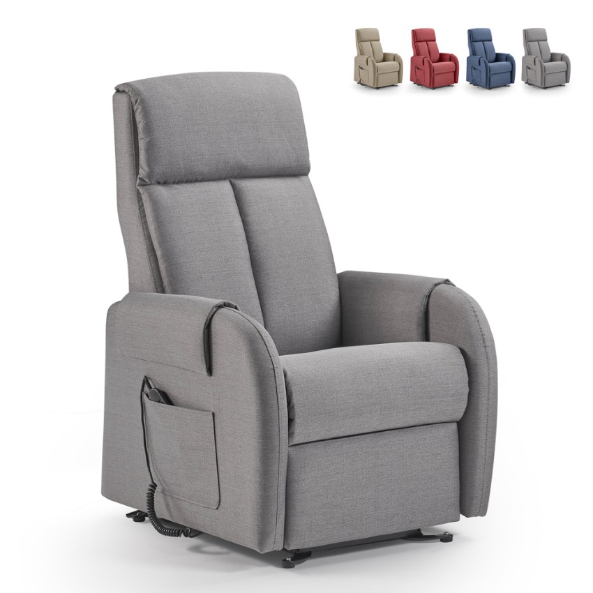 Elektrische relaxfauteuil met 2 motoren en sta-op-functie, dubbele voetensteun Riviera Aanbieding