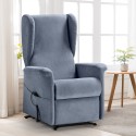 Elektrische relaxfauteuil met sta-op-functie, 2 motoren, roller, hoes Gaia Catalogus
