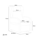 Elektrische relaxfauteuil met sta-op-functie, 2 motoren, roller, hoes Gaia 
