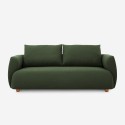 Sofa 3 zits stof moderne Noordse design 196cm groen Geert
