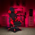 Modern design Gaming bureaustoel met kussens en armleuningen Misano Fire Verkoop
